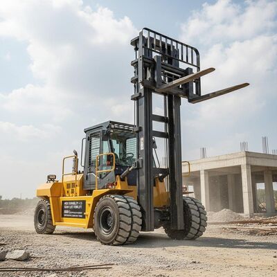 Carrello elevatore per carichi pesanti ad alta durabilità da 8500 kg, adatto per cantieri edili e operazioni di sollevamento gravoso