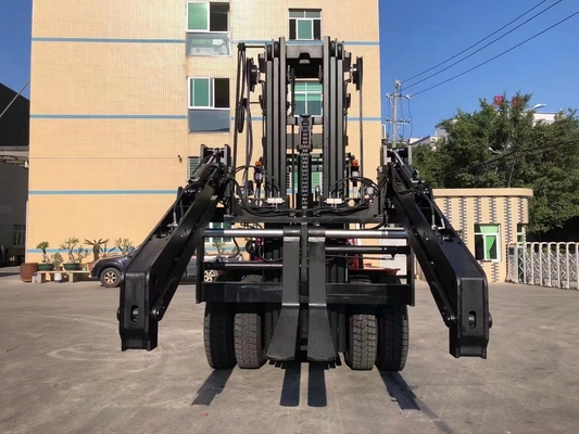 Carrello elevatore per carichi pesanti da 12 tonnellate con supporto per posizionatore di morsetti a forcella per accessori personalizzati