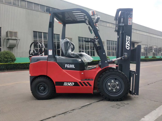 macchina doppia del carrello elevatore della benzina GPL del combustibile di 3000mm 6k 3t
